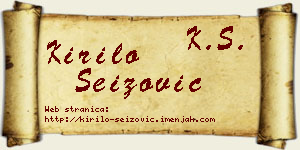 Kirilo Seizović vizit kartica